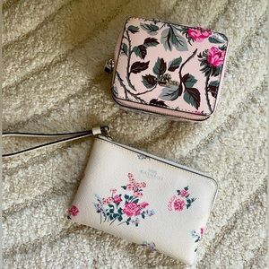 Coach wristlet and matching jewelry travel case